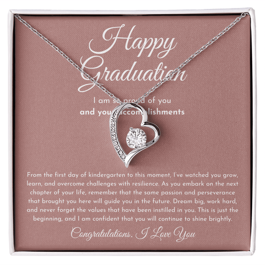 Happy Graduation (I Am So Proud) Forever Love Necklace