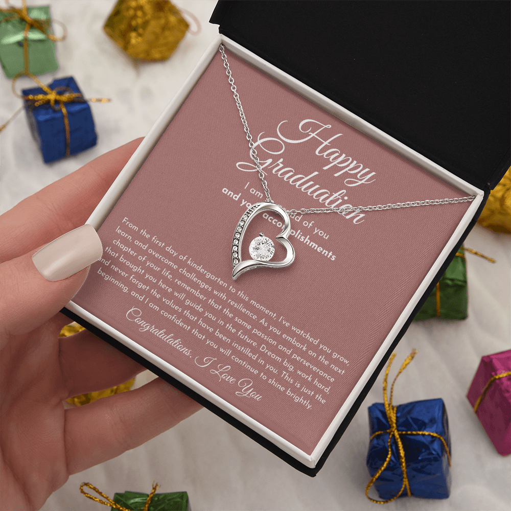 Happy Graduation (I Am So Proud) Forever Love Necklace