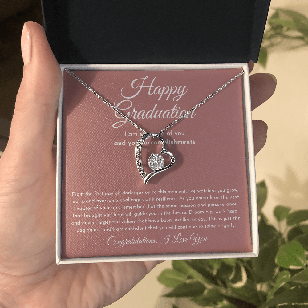 Happy Graduation (I Am So Proud) Forever Love Necklace