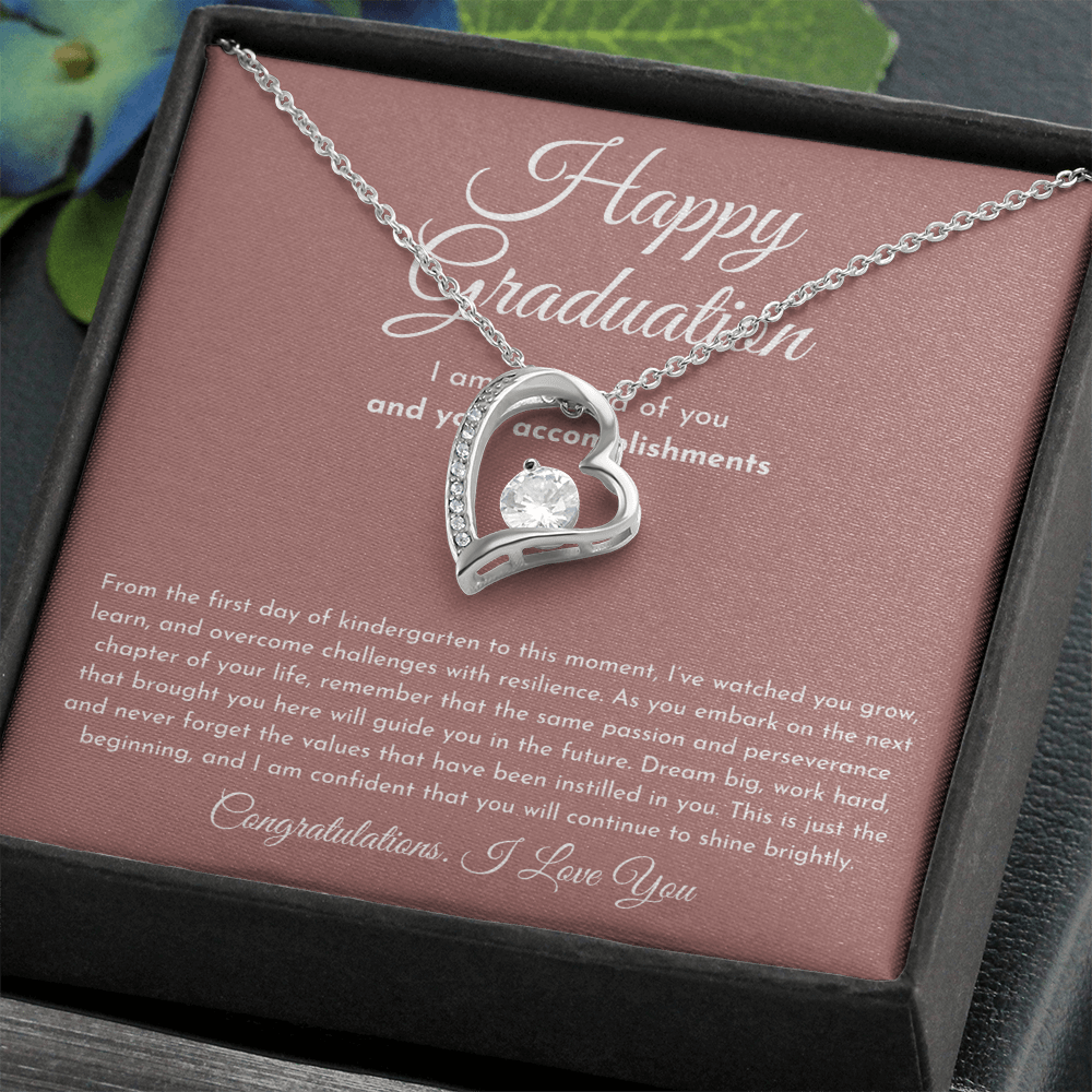 Happy Graduation (I Am So Proud) Forever Love Necklace