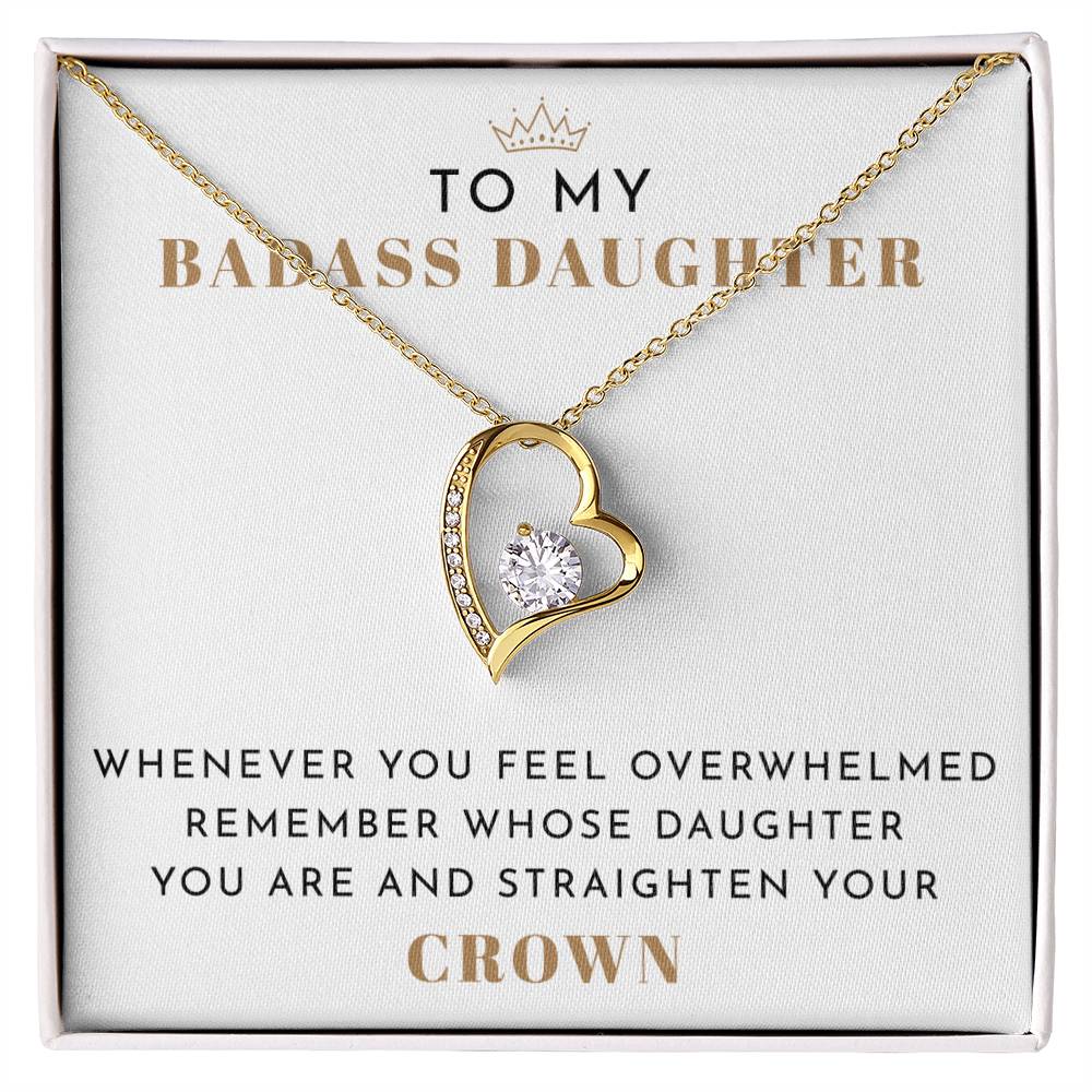 To My Badass Daughter Necklace