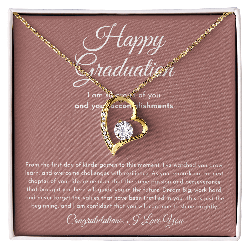 Happy Graduation (I Am So Proud) Forever Love Necklace