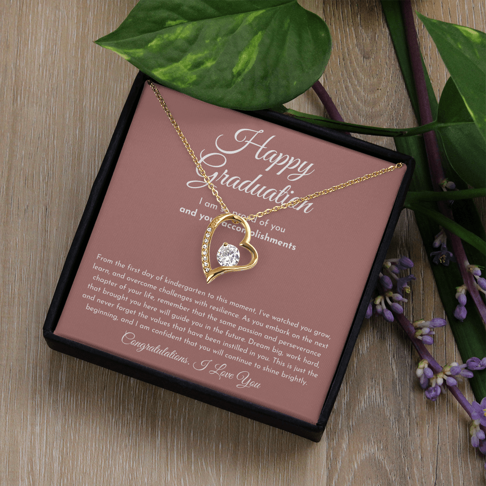 Happy Graduation (I Am So Proud) Forever Love Necklace