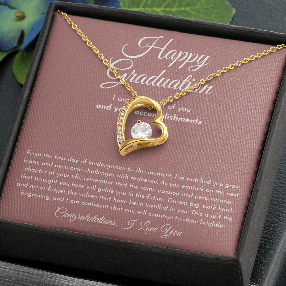 Happy Graduation (I Am So Proud) Forever Love Necklace