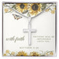 With Faith Sunflower & Butterfly Cross Necklace