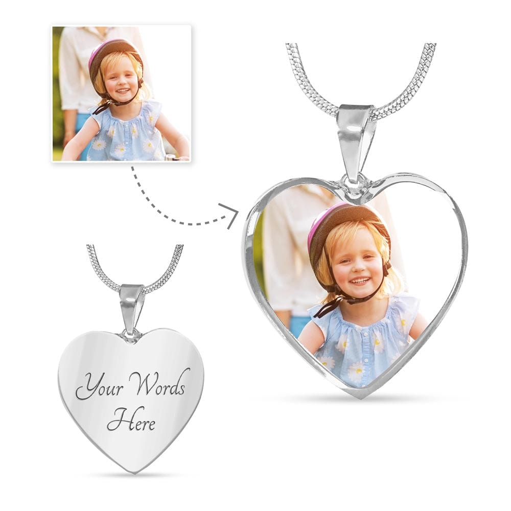 Photo Memorial Heart Necklace