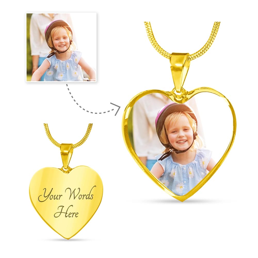 Photo Memorial Heart Necklace