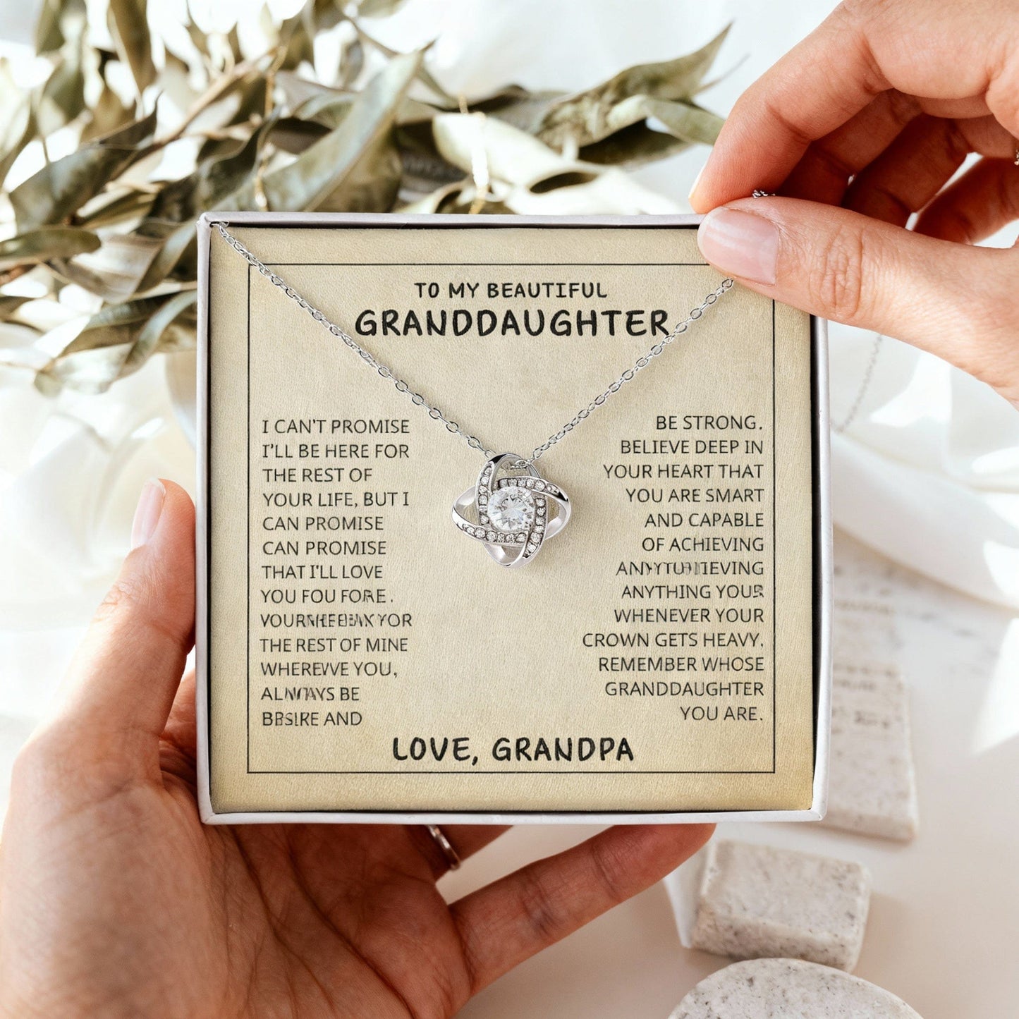 To My Granddaughter Necklace From Grandpa