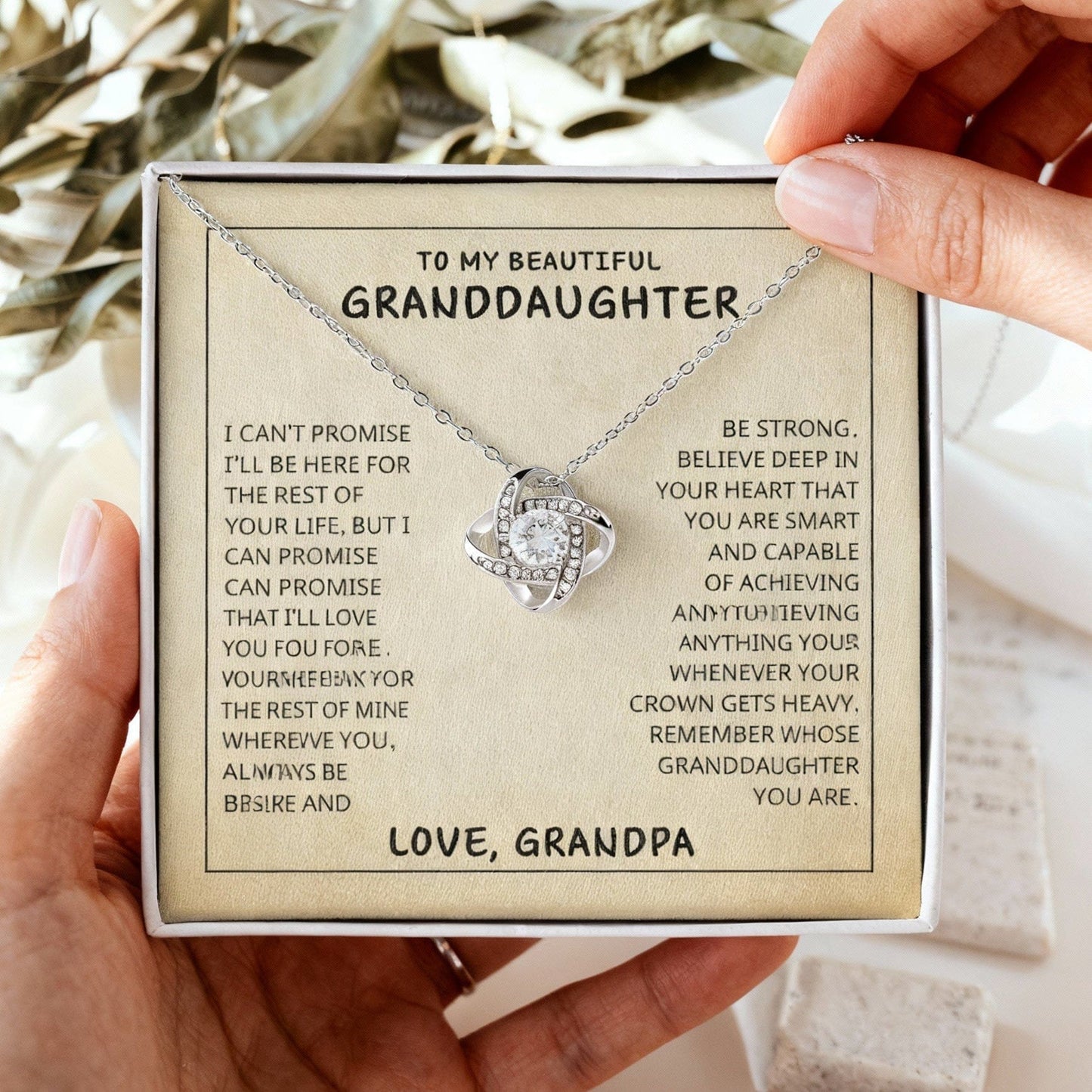 To My Granddaughter Necklace From Grandpa