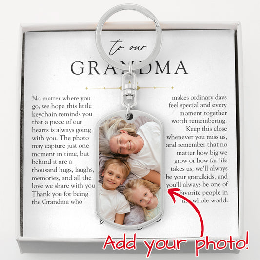 Grandma Custom Photo Engraved Keychain | A Thousand Hugs