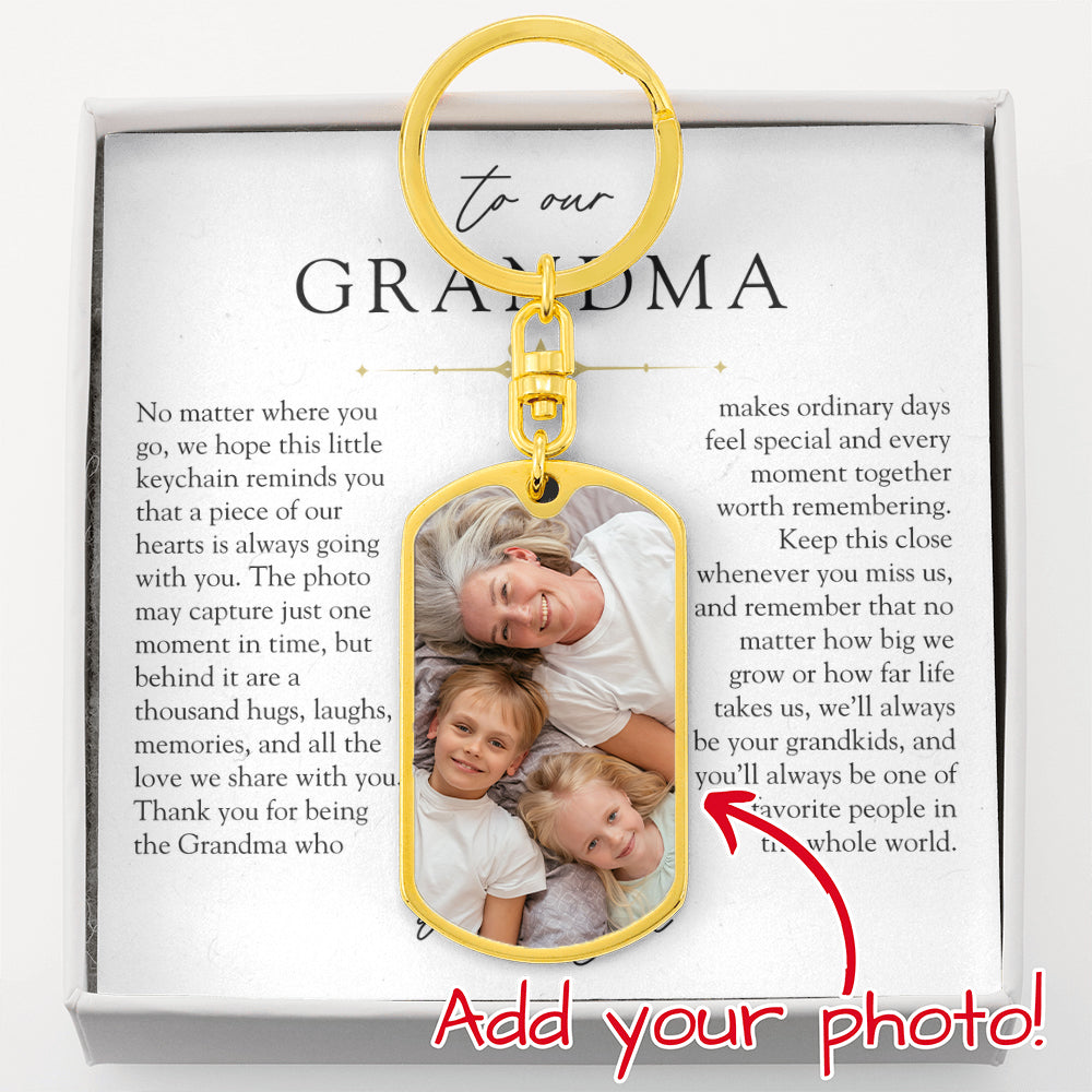 Grandma Custom Photo Engraved Keychain | A Thousand Hugs