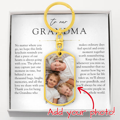 Grandma Custom Photo Engraved Keychain | A Thousand Hugs