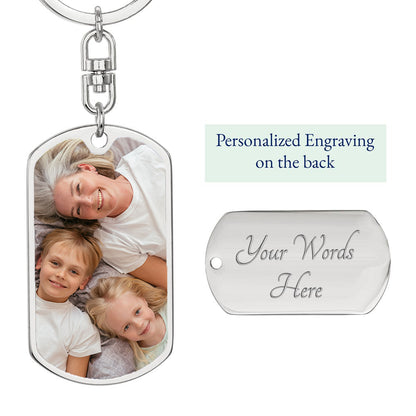 Grandma Custom Photo Engraved Keychain | A Thousand Hugs