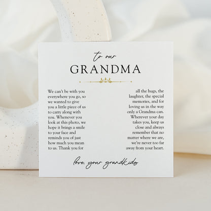 Grandma Custom Photo Engraveable Keychain | Never Far From Your Heart