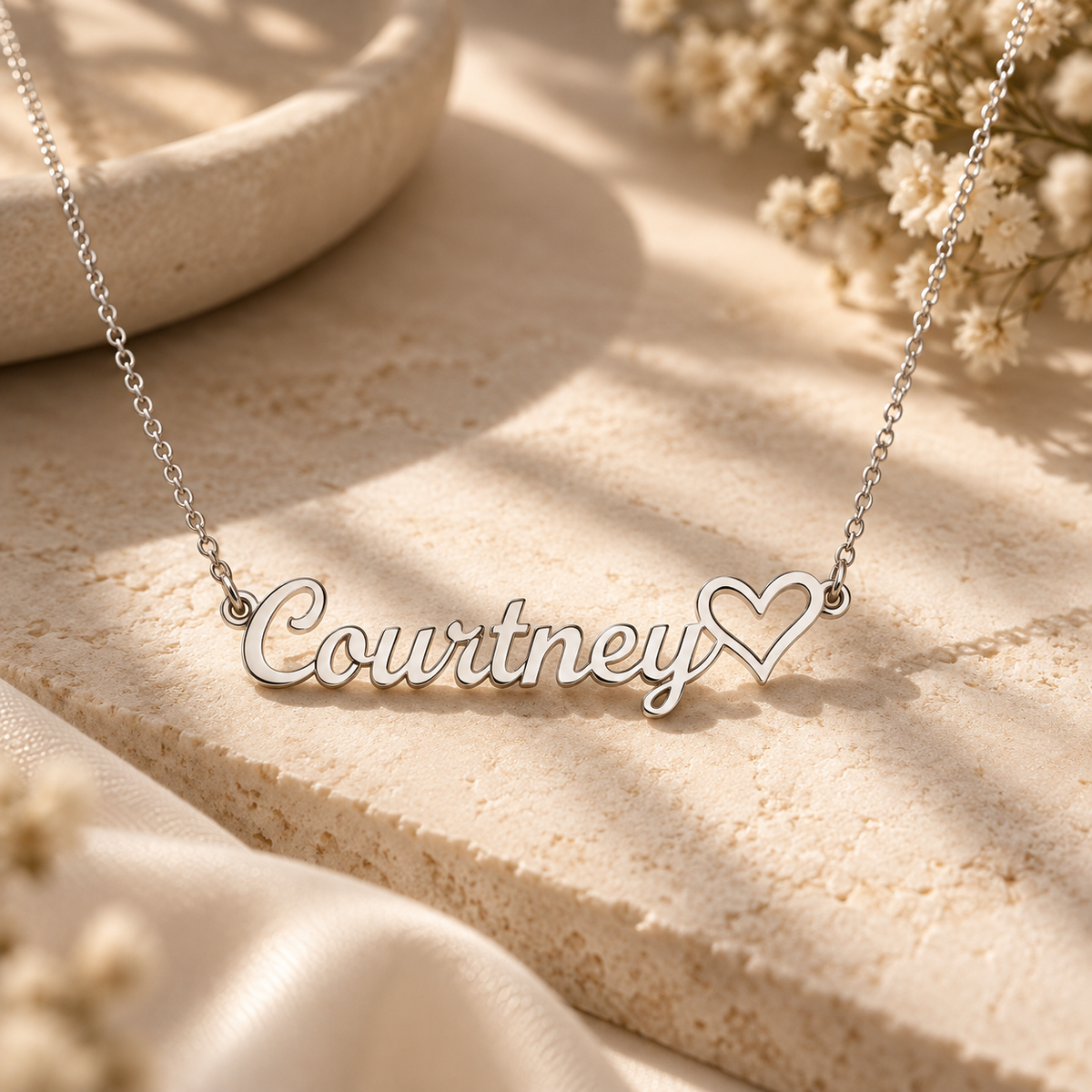 Custom Heart Name Necklace
