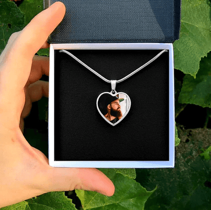 Photo Memorial Heart Necklace