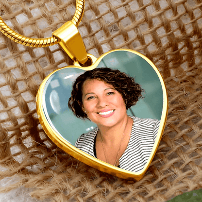 Photo Memorial Heart Necklace