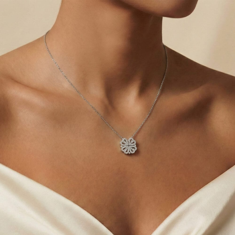 To My Mom From Son - Magnetic Hearts Necklace