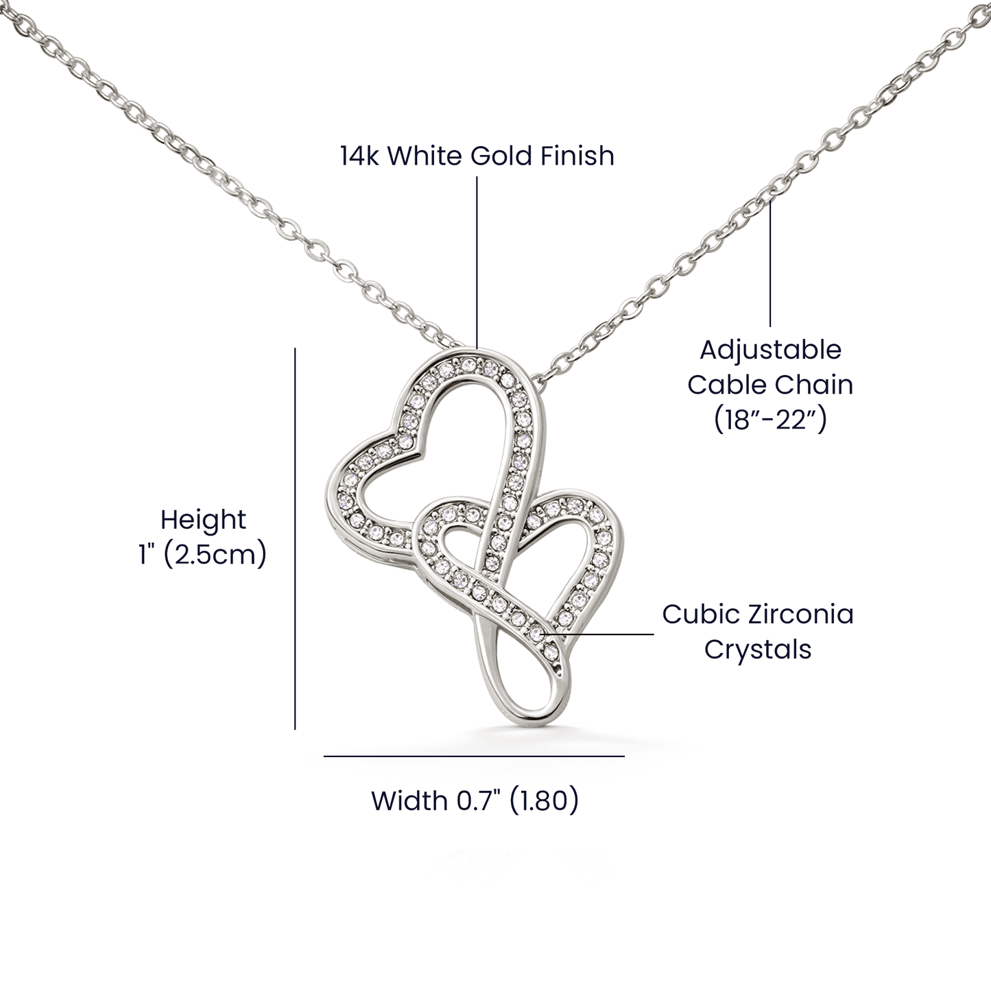 To My Valentine Intertwined Hearts Necklace