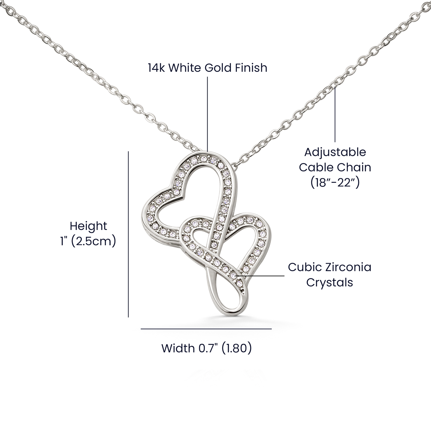 Daughter Heart To Heart Necklace | A Piece of My Heart Navy & Floral