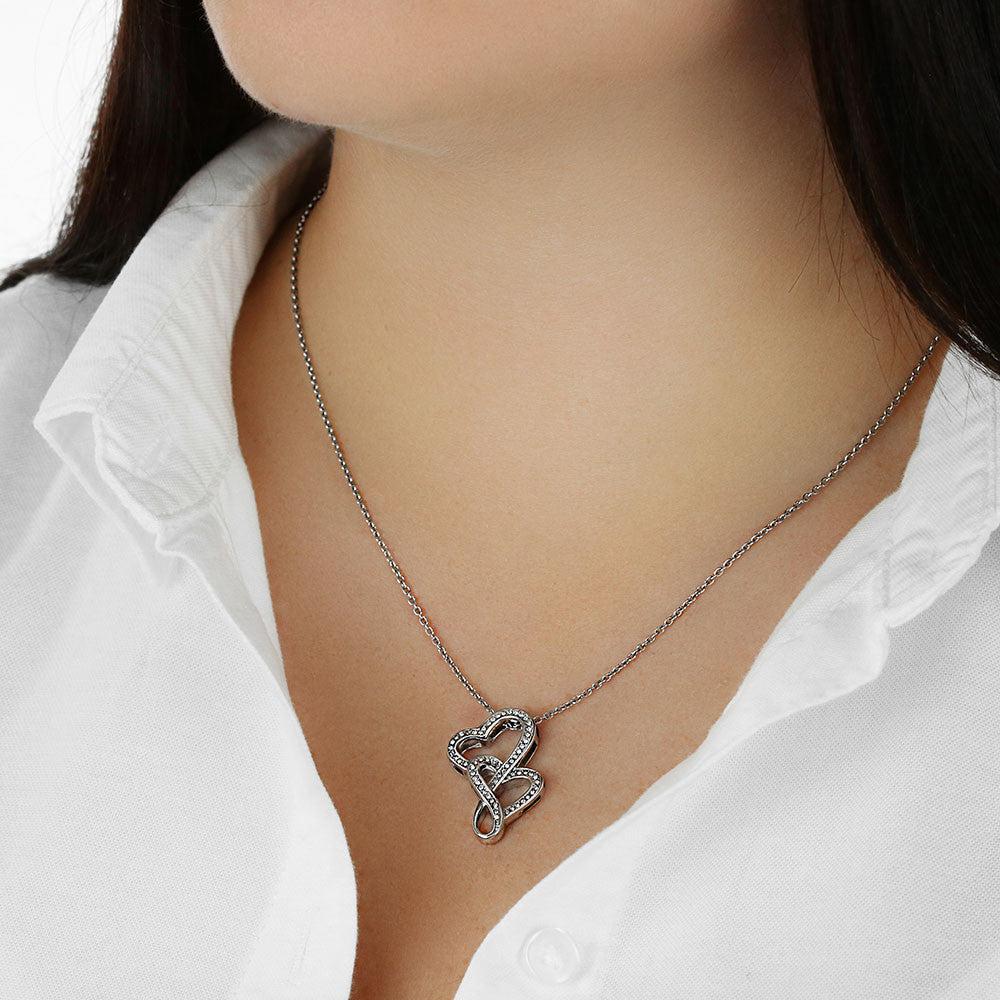 Daughter Heart To Heart Necklace | A Piece of My Heart Navy & Floral
