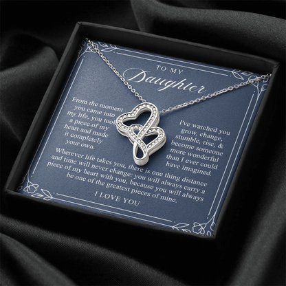 Daughter Heart To Heart Necklace | A Piece of My Heart Navy & Floral
