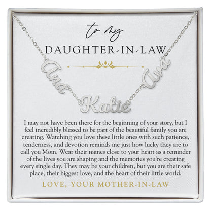 Daughter In Law Children's Name Necklace | The Heart of Their World