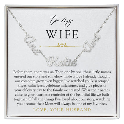 Wife Custom Children's Name Necklace | Our Greatest Love Story