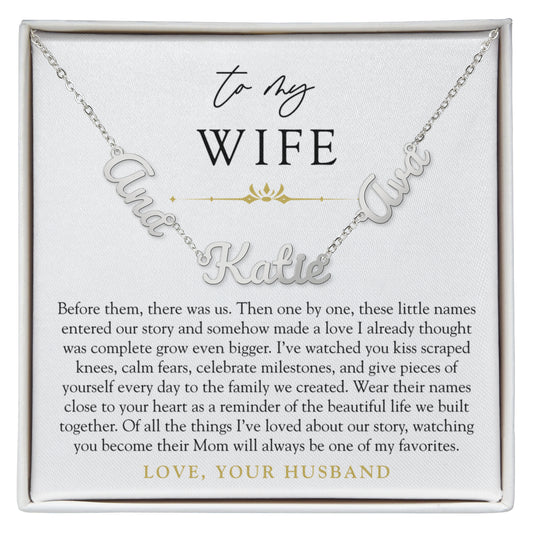 Wife Custom Children's Name Necklace | Our Greatest Love Story