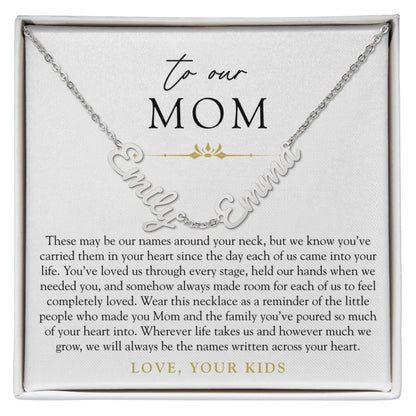 Mom Custom Children Name Necklace | The Names in Your Heart
