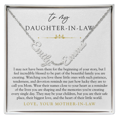 Daughter In Law Children's Name Necklace | The Heart of Their World