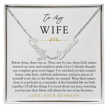 Wife Custom Children's Name Necklace | Our Greatest Love Story