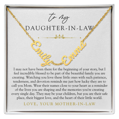 Daughter In Law Children's Name Necklace | The Heart of Their World