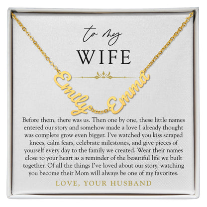 Wife Custom Children's Name Necklace | Our Greatest Love Story