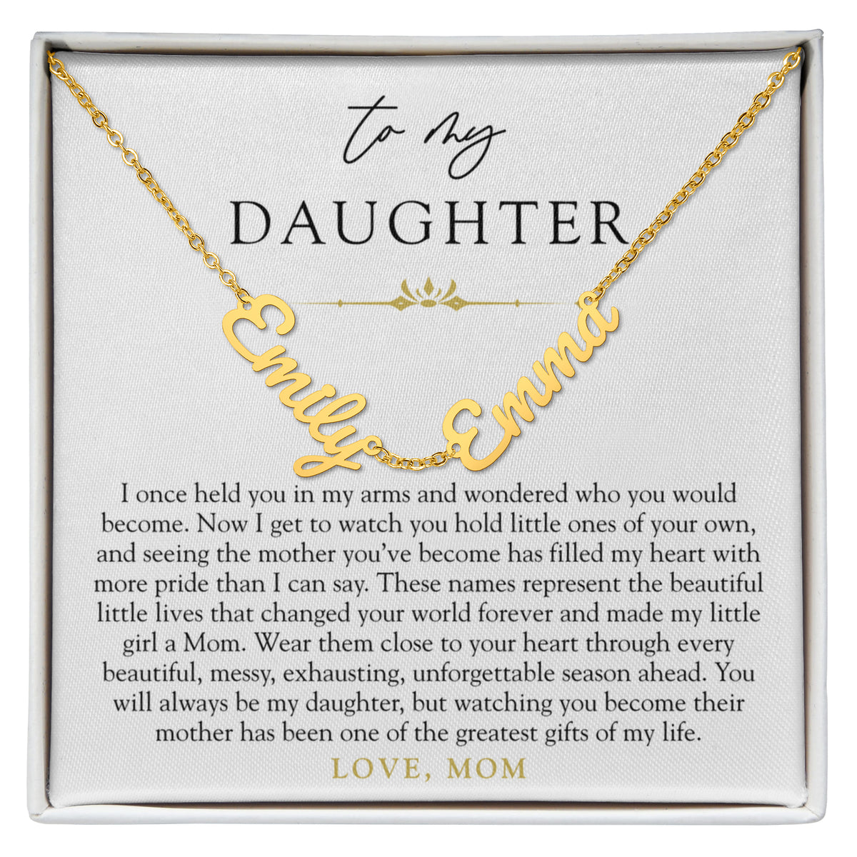 Daughter Custom Children's Name Necklace | The Little Names That Changed Everything