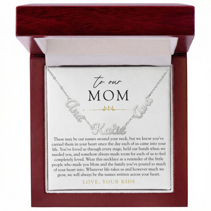 Mom Custom Children Name Necklace | The Names in Your Heart