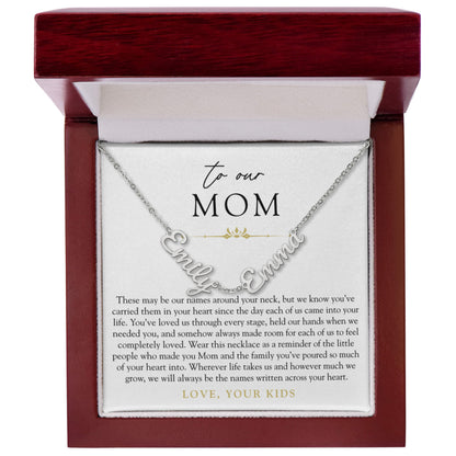 Mom Custom Children Name Necklace | The Names in Your Heart