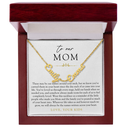 Mom Custom Children Name Necklace | The Names in Your Heart