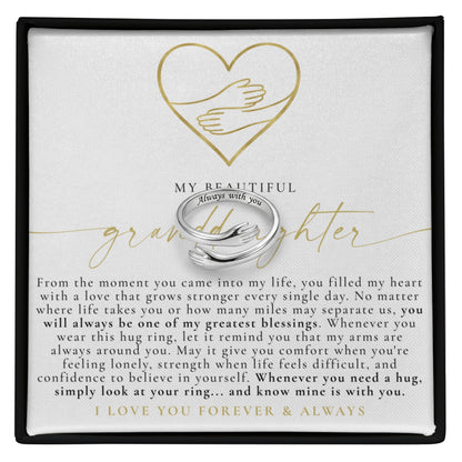 To My Granddaughter Hug Ring | Always With You