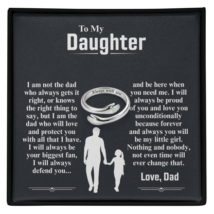 To My Daughter From Dad - Hug Ring
