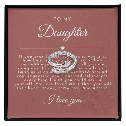 Daughter Hug Ring | Never Forget Dusty Rose