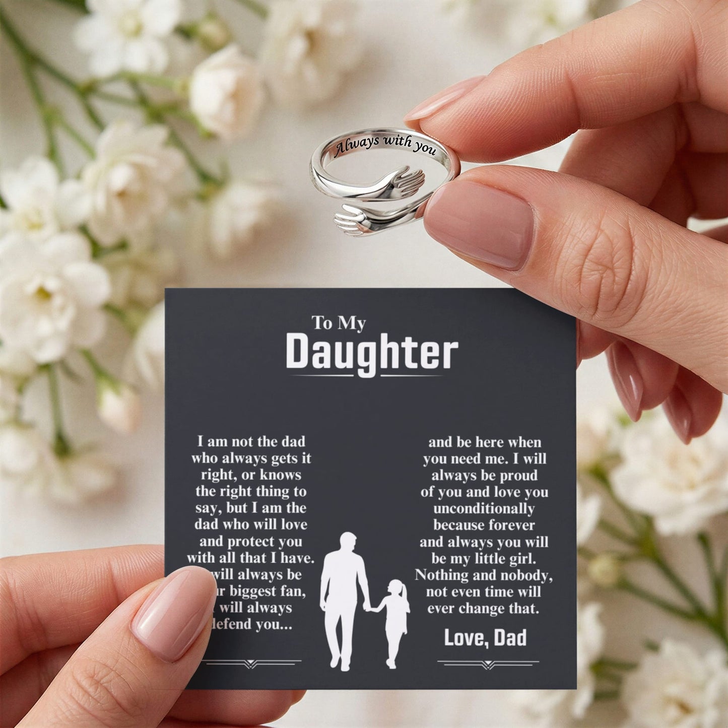 To My Daughter From Dad - Hug Ring