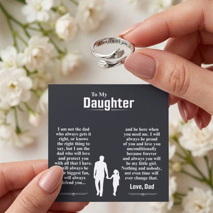 To My Daughter From Dad - Hug Ring