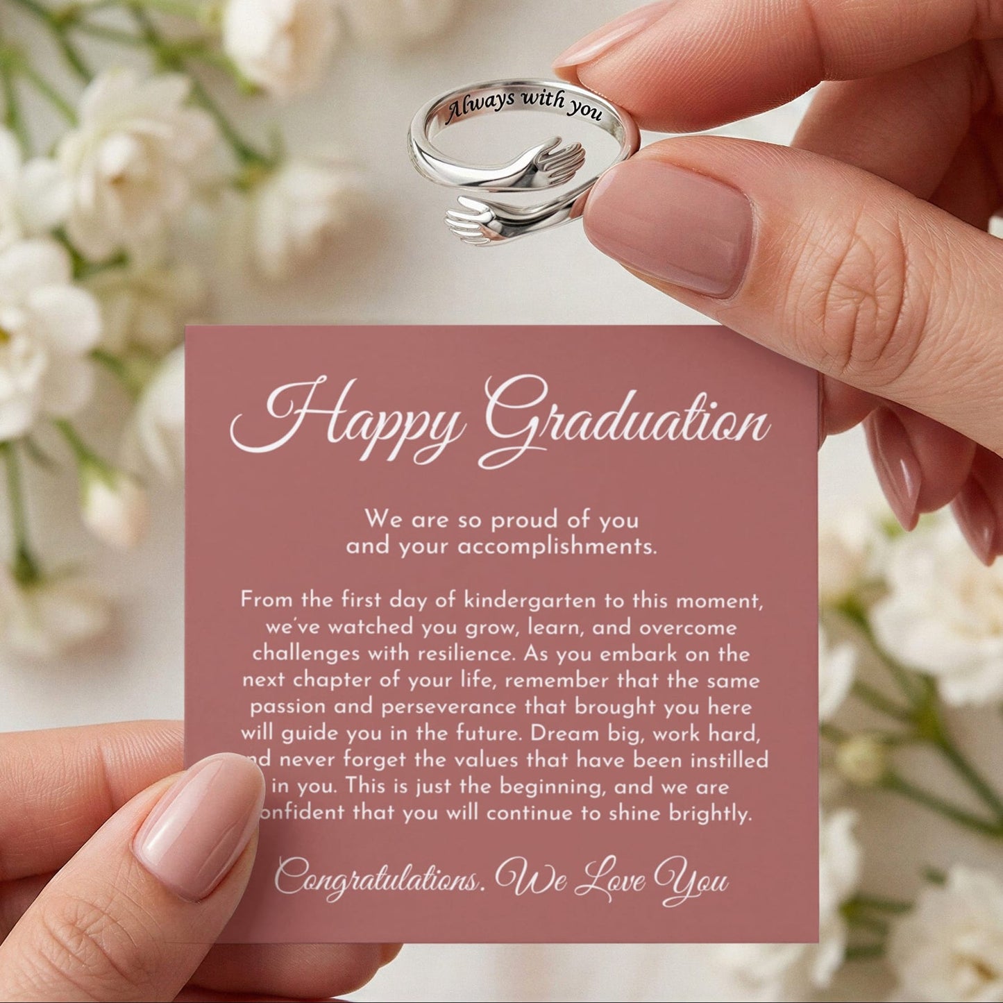 Graduation Gift For Her - Hug Ring