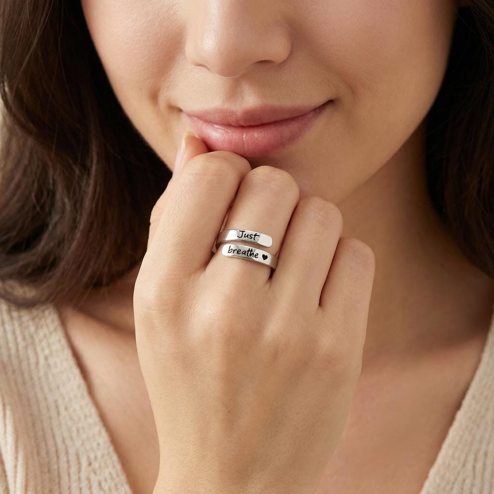 Just Breath Ring (You Got This) Dandelion Seeds