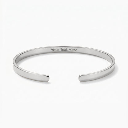 Custom Engraved Soulmate Promise Cuff Bracelet | Always Remember