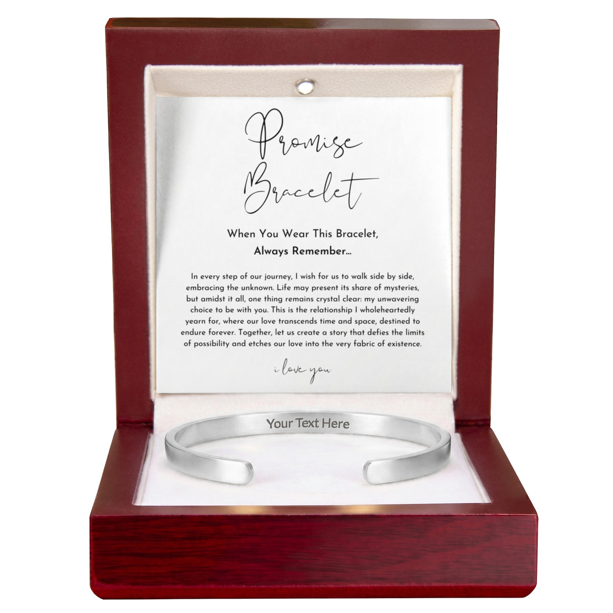 Custom Engraved Promise Cuff Bracelet