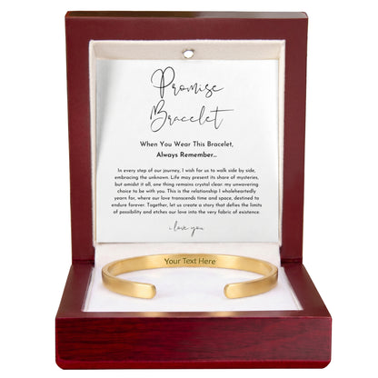 Custom Engraved Promise Cuff Bracelet