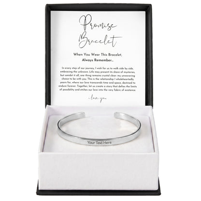 Custom Engraved Promise Cuff Bracelet