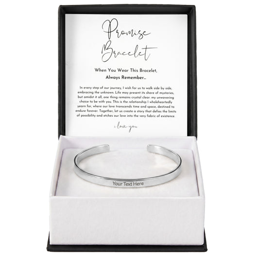 Custom Engraved Promise Cuff Bracelet